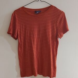 Forever21 striped crop top shirt sz. L